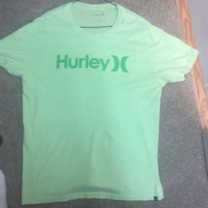 Hurley Shirt Lime Green Mens